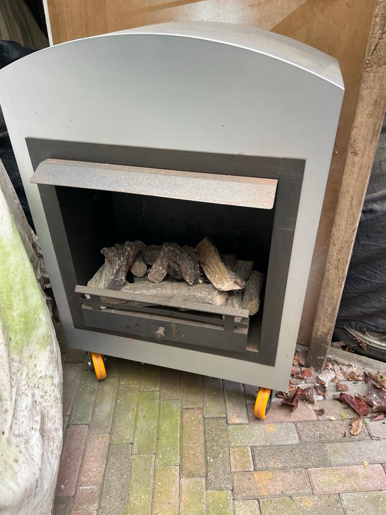 Open haard voor onder overkapping - Gelhaard, Ophalen, Gebruikt, Vrijstaande haard, Gelhaard