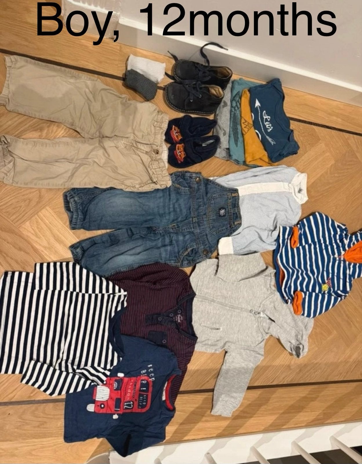 Kledingpakket jongen 12 maanden met schoenen maat 23, Ophalen of Verzenden, Gebruikt, Overige maten
