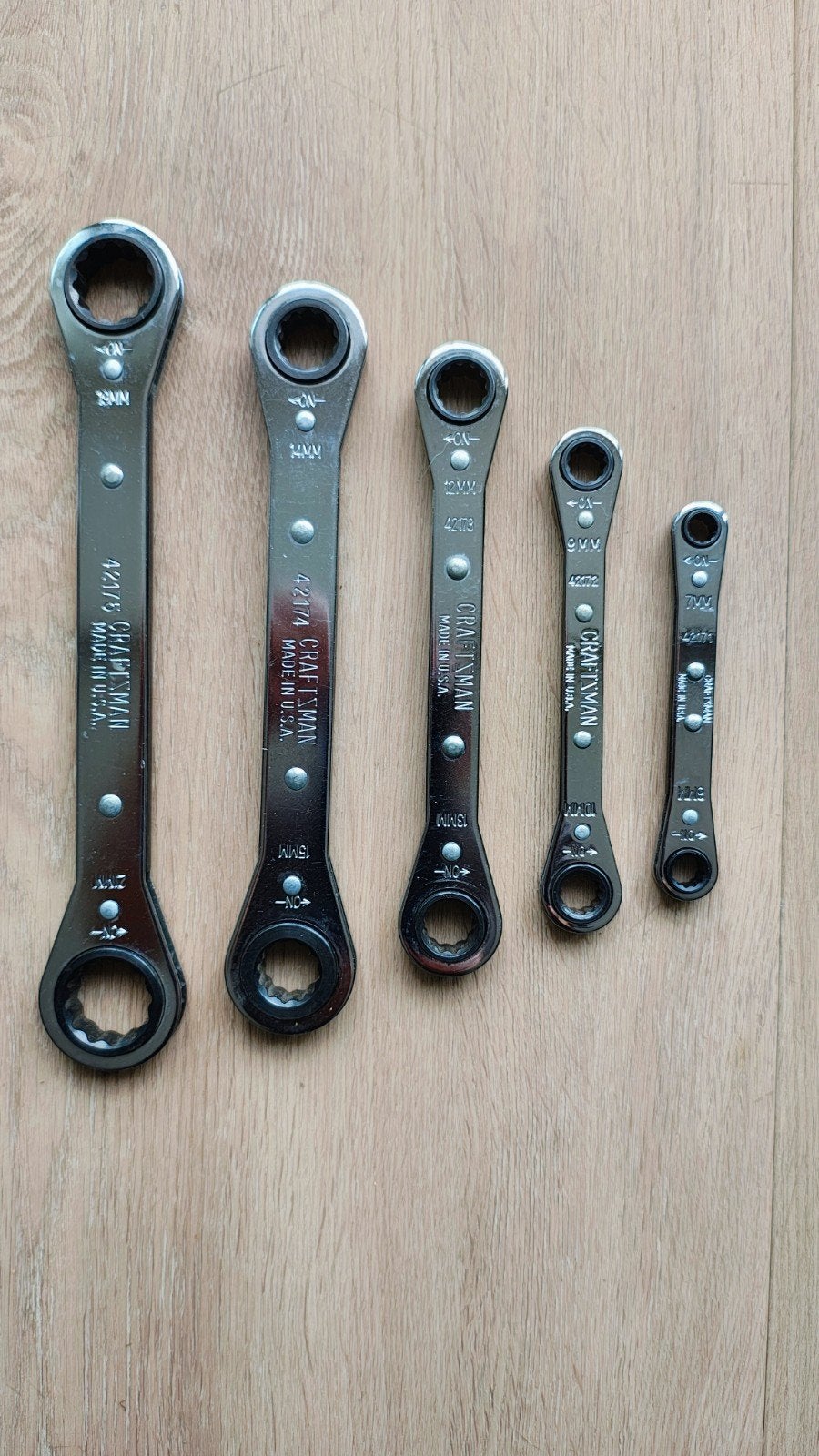 Set ringratelsleutels metrisch merk Craftsman, Auto diversen, Ophalen of Verzenden, Nieuw
