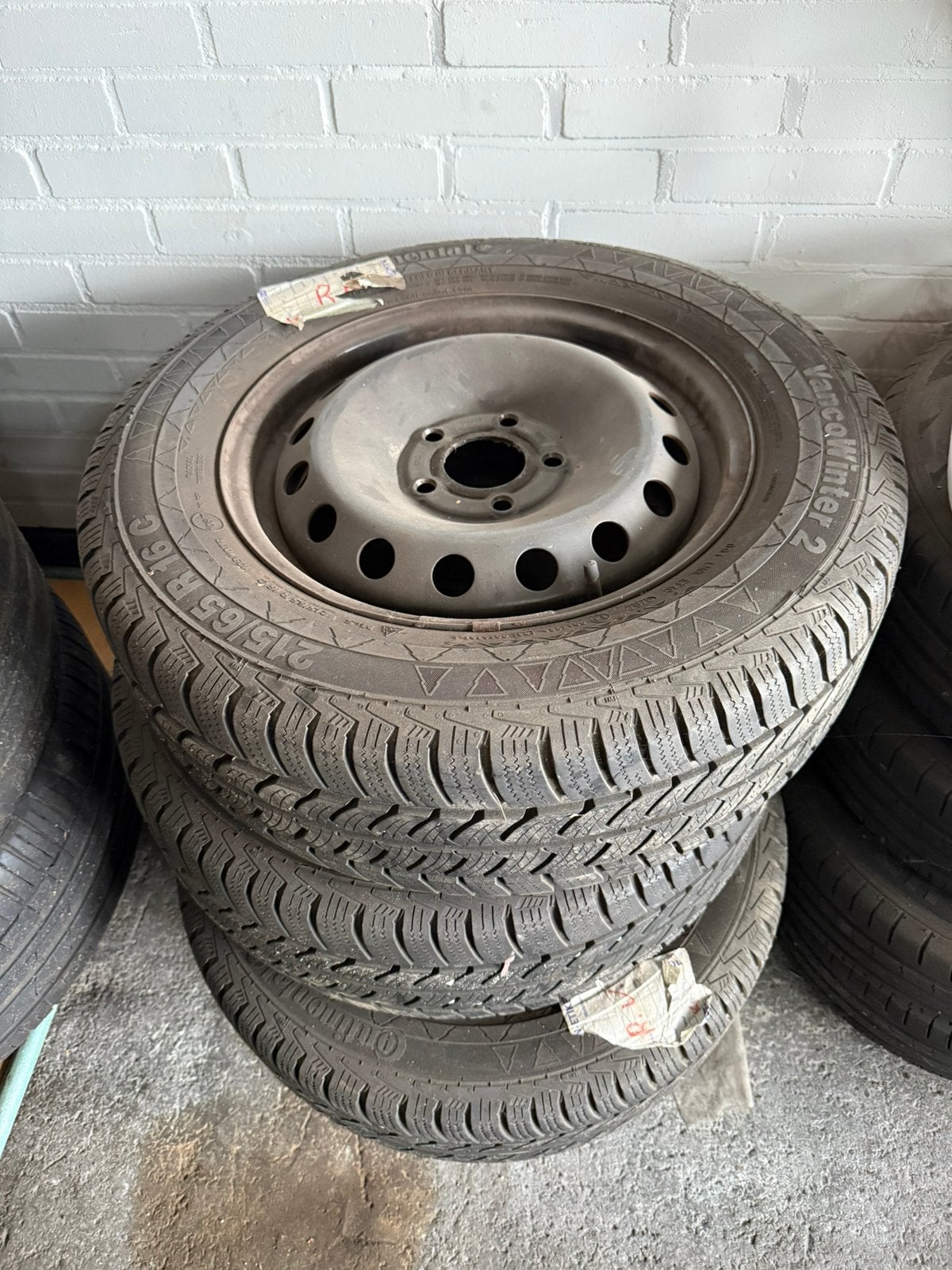 4 winterbanden met velgen, Auto-onderdelen, Banden en Velgen, Ophalen, 215 mm, 16 inch, Banden en Velgen