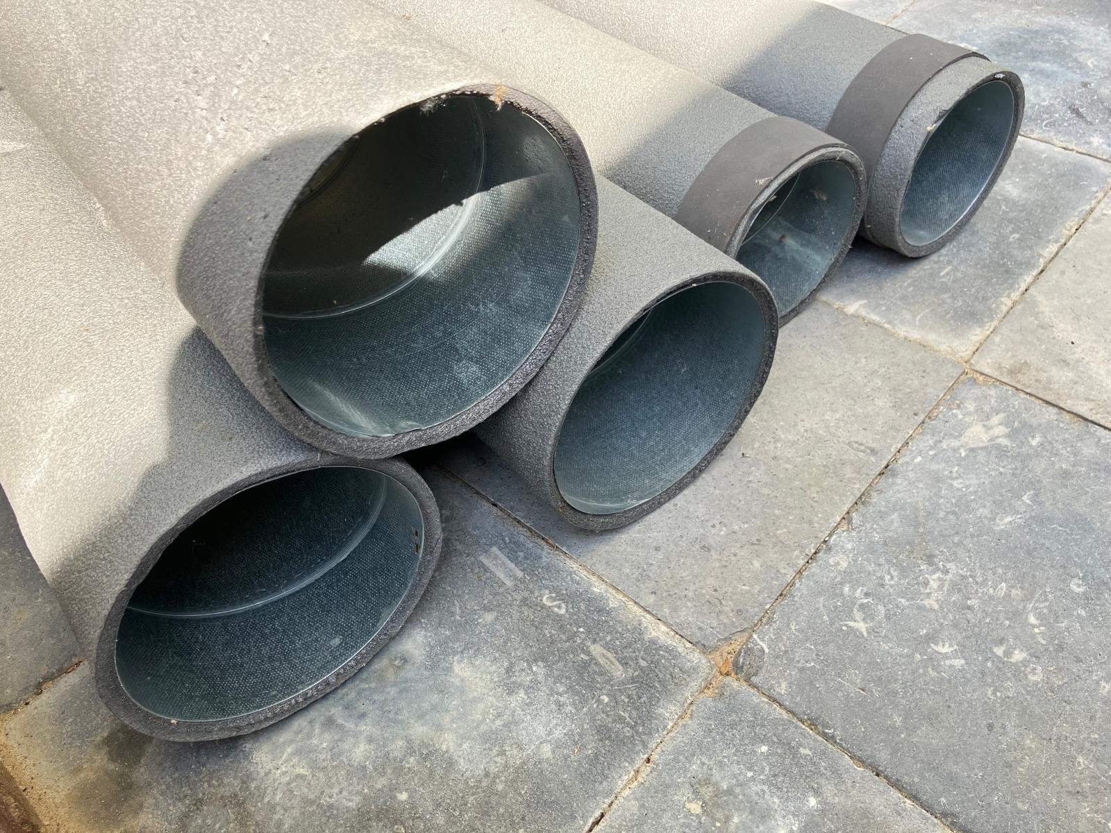 Geïsoleerde ventilatiebuizen (160mm & 125mm) met bevestiging, Ophalen, Gebruikt, Ventilator