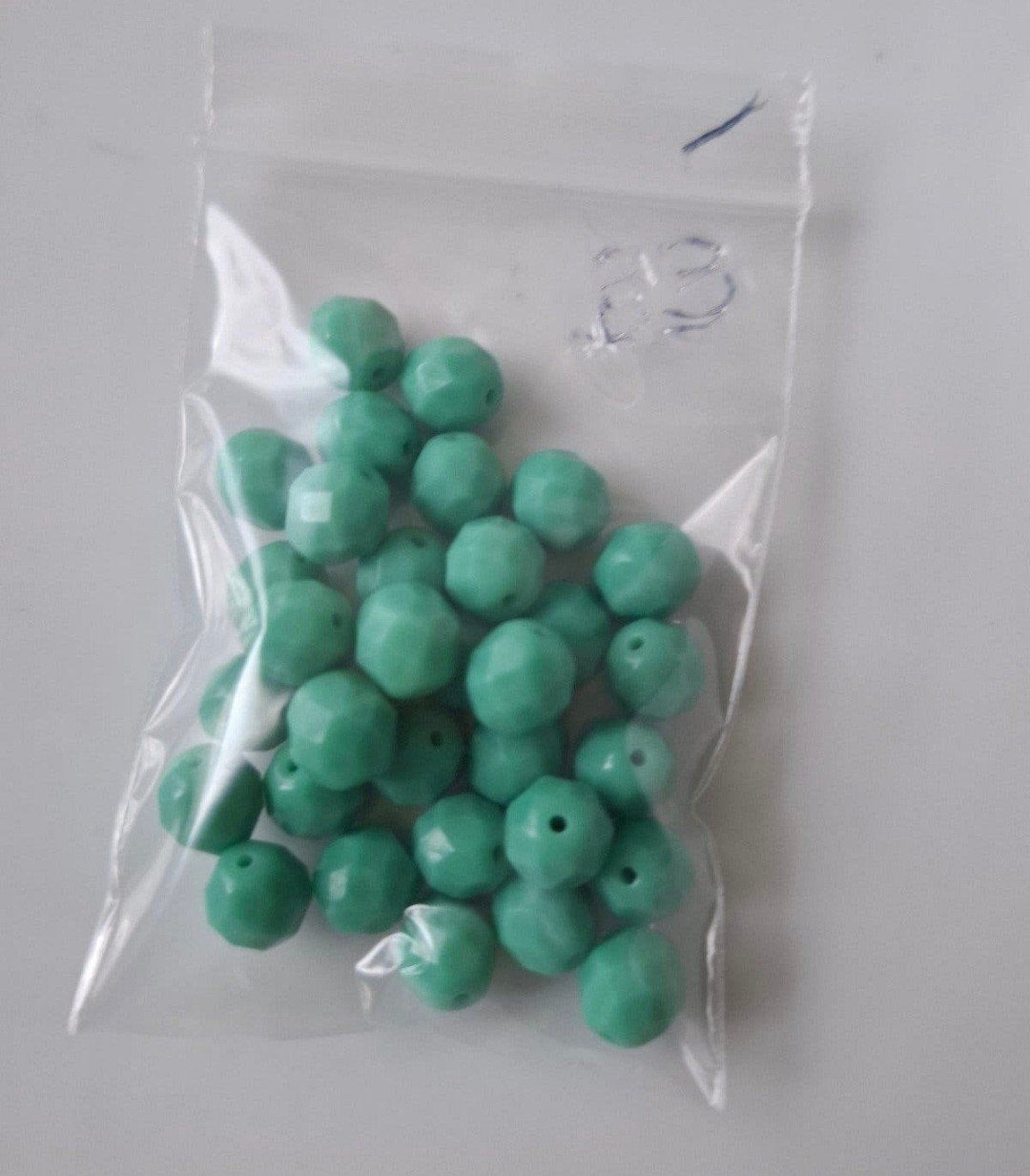 33 stuks 8 mm Tsjechische glaskralen groen kralen partij, Kraal, -, -, Nieuw