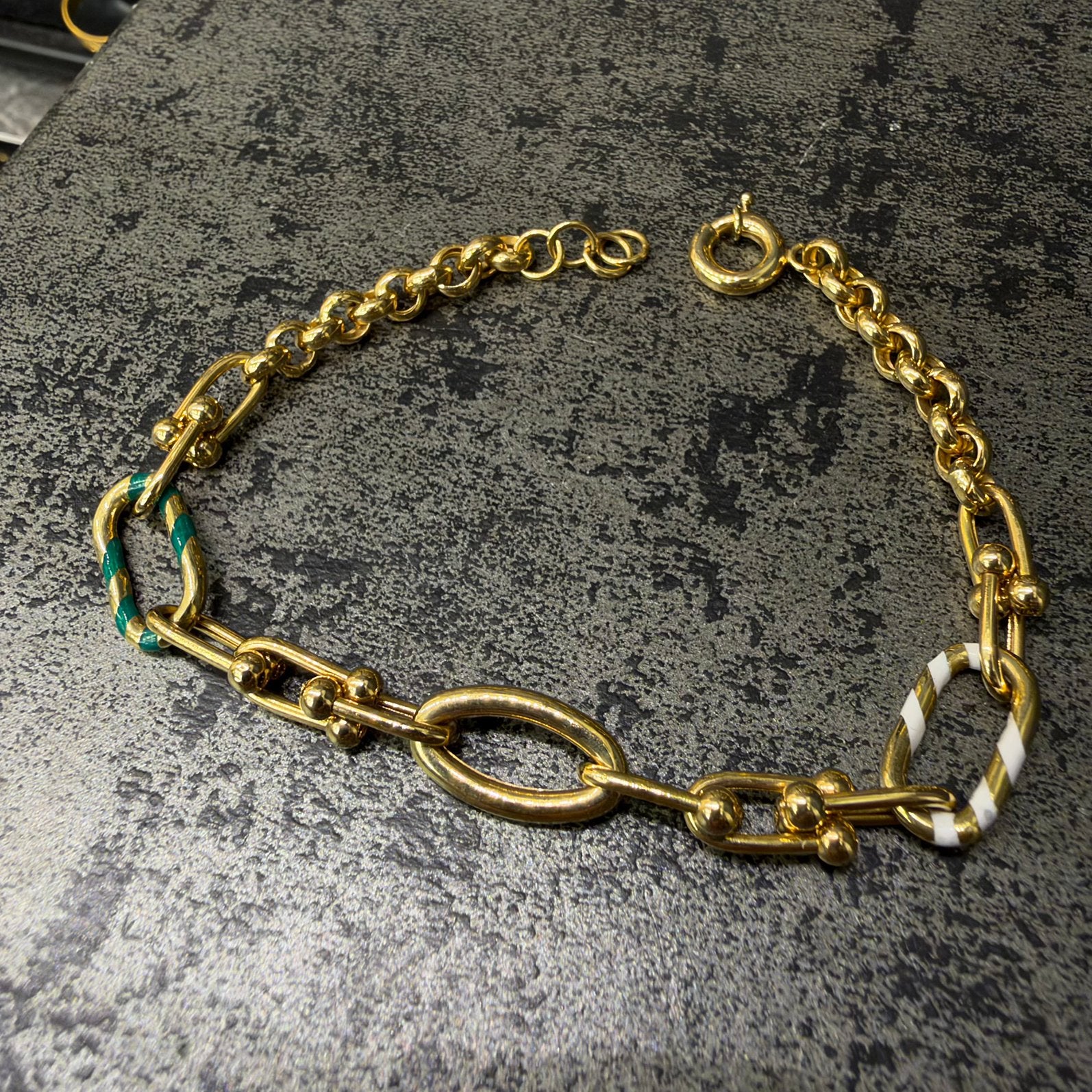 18 karaat gouden armband nieuw italy, Ophalen of Verzenden, Nieuw, Goud