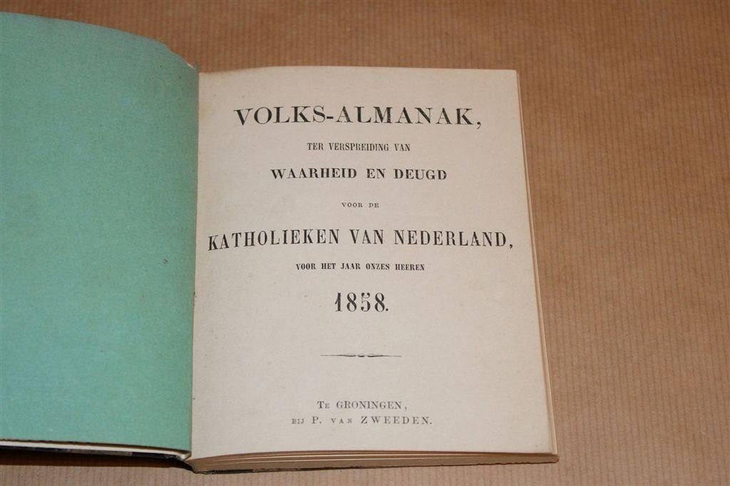 Volks-Almanak [1858-1860] — Katholieke Waarheid & Deugd, Ophalen of Verzenden