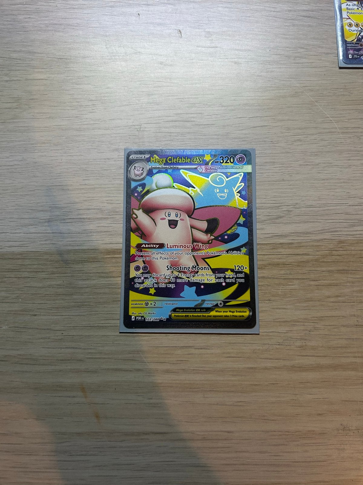 Magearna Clefable ex 320 HP Pokémon kaart, Ophalen of Verzenden, Zo goed als nieuw, Losse kaart