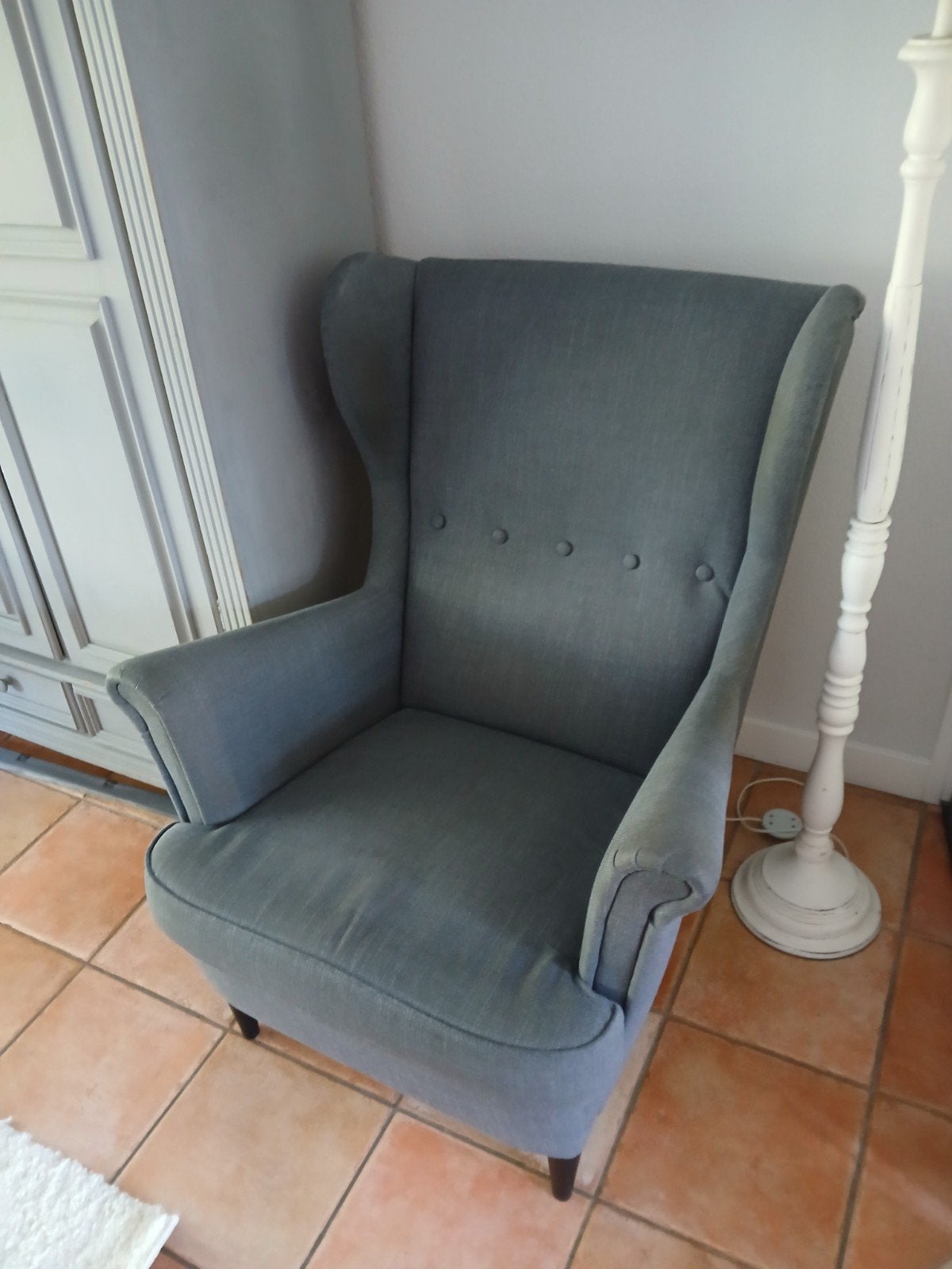 strandmon fauteuil ikea grijs 2 stuks, Ophalen, Gebruikt, Minder dan 75 cm, 50 tot 75 cm