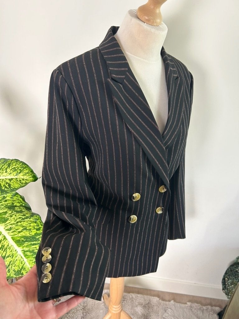 King Louie maat 44 Retro gestreepte blazer colbert 3633, Kleding | Dames, Maat 42/44 (L), Ophalen of Verzenden, Zo goed als nieuw