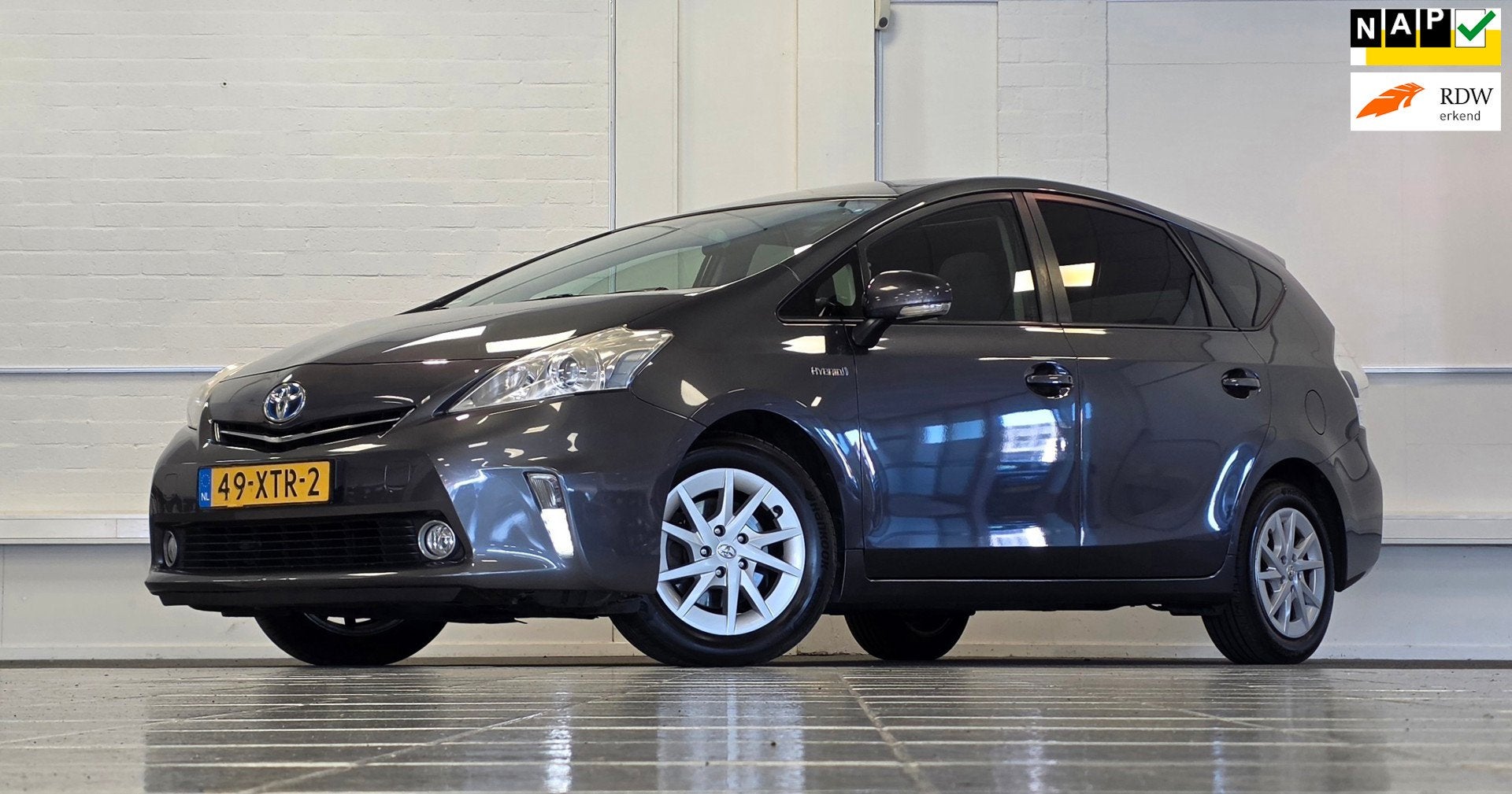 Toyota Prius Wagon 1.8 Aspiration 96g 100% Onderhouden Panor, Auto's, Toyota, Euro 5, Stof, Gebruikt, Zwart