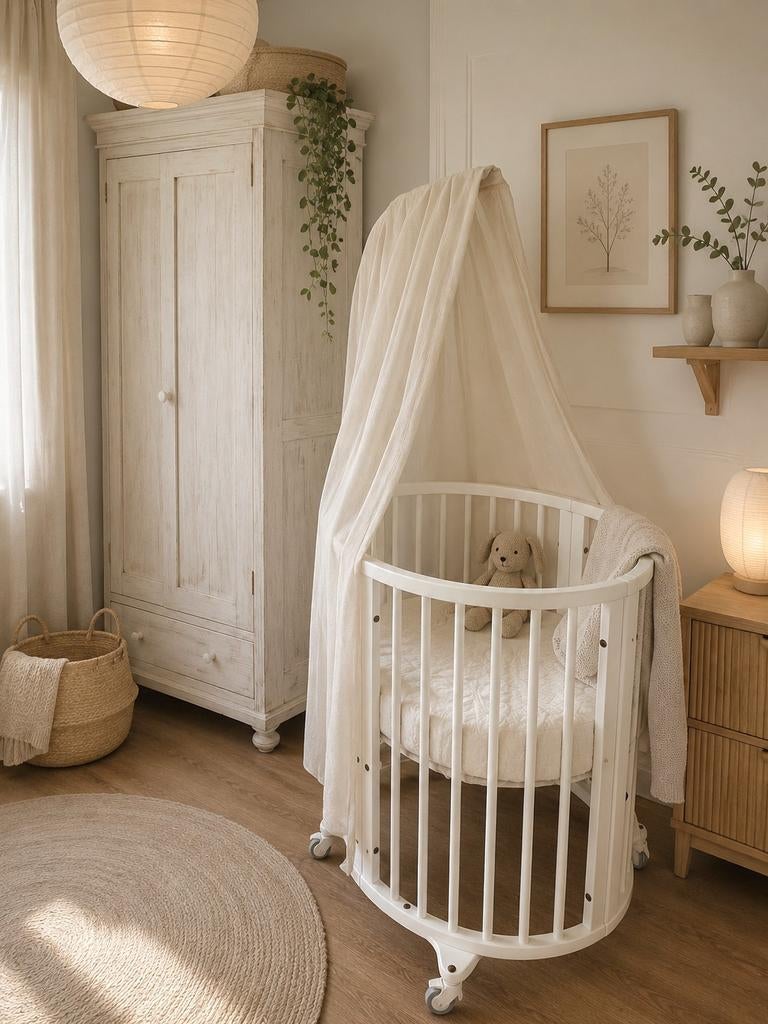 Stokke Sleepi WIEG en LEDIKANTJE tevens PEUTERBED 2 x matras, Kinderen en Baby's, Babywiegjes en Ledikanten, Ophalen, Zo goed als nieuw