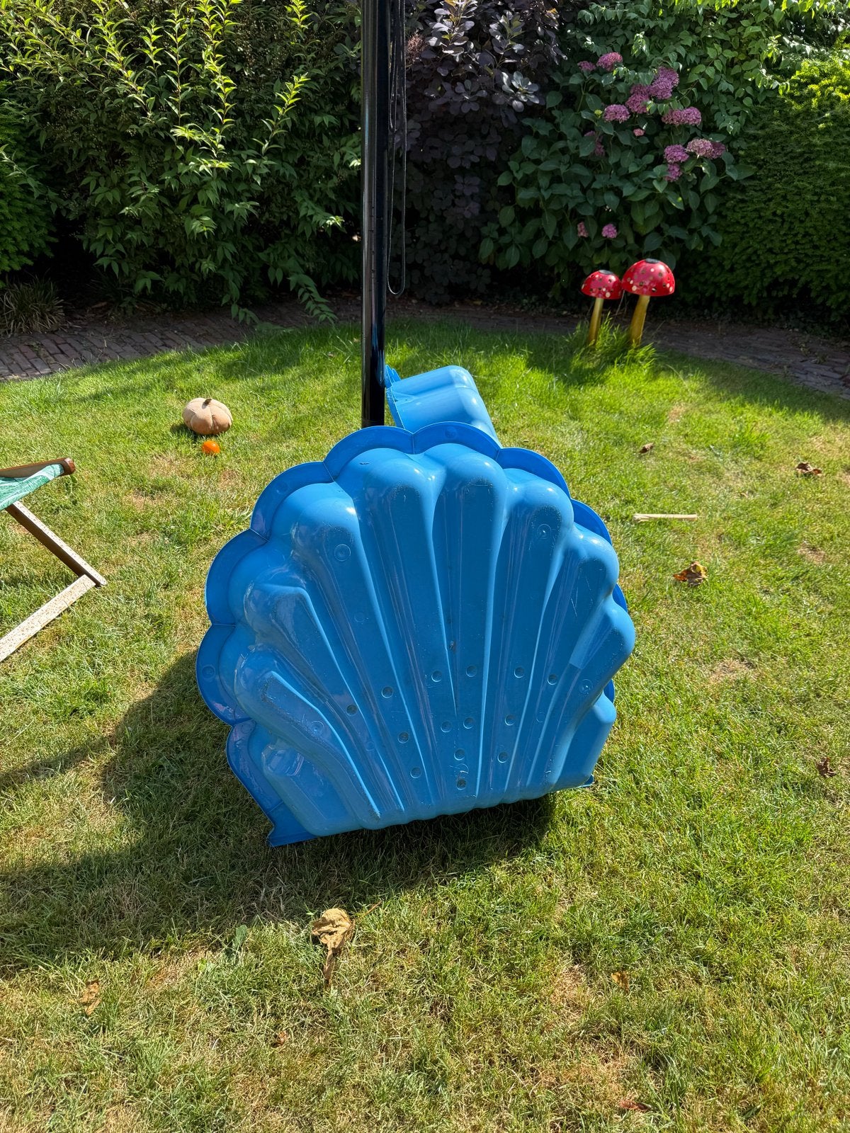 Blauwe schelp zandbak/zwembadje voor kinderen, Ophalen, Gebruikt