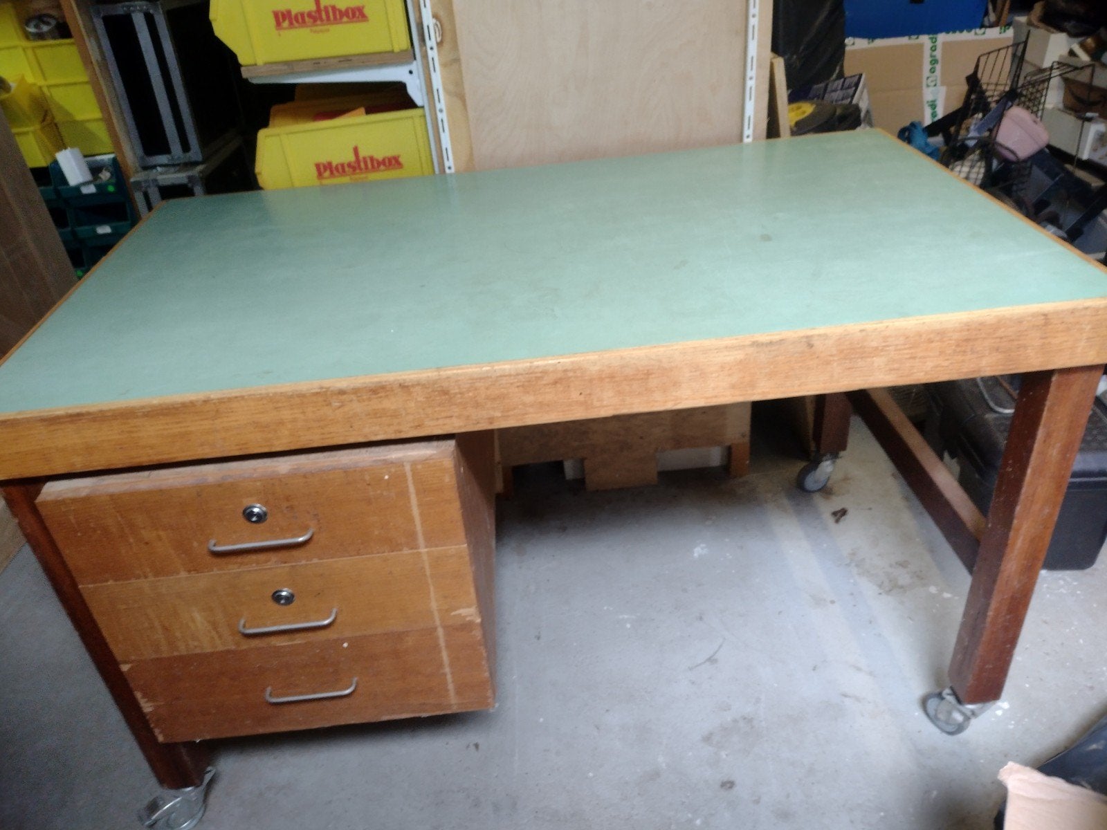 Labtafel Werktafel Bureau, Ophalen, Overige typen, Gebruikt, Hout