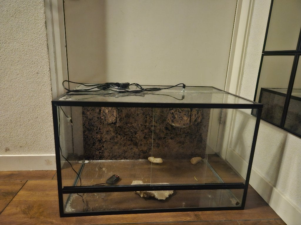 Terrarium glas 75,5x45,5x46,5cm, Dieren en Toebehoren, Ophalen, Zo goed als nieuw, Terrarium of Paludarium