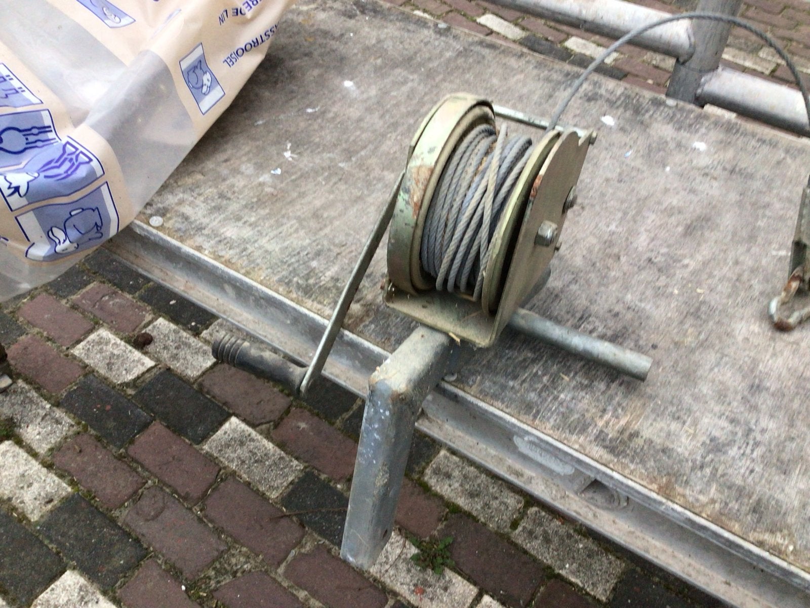 Goliath handlier met staalkabel - Gebruikt, Ophalen, Gebruikt, Handmatig