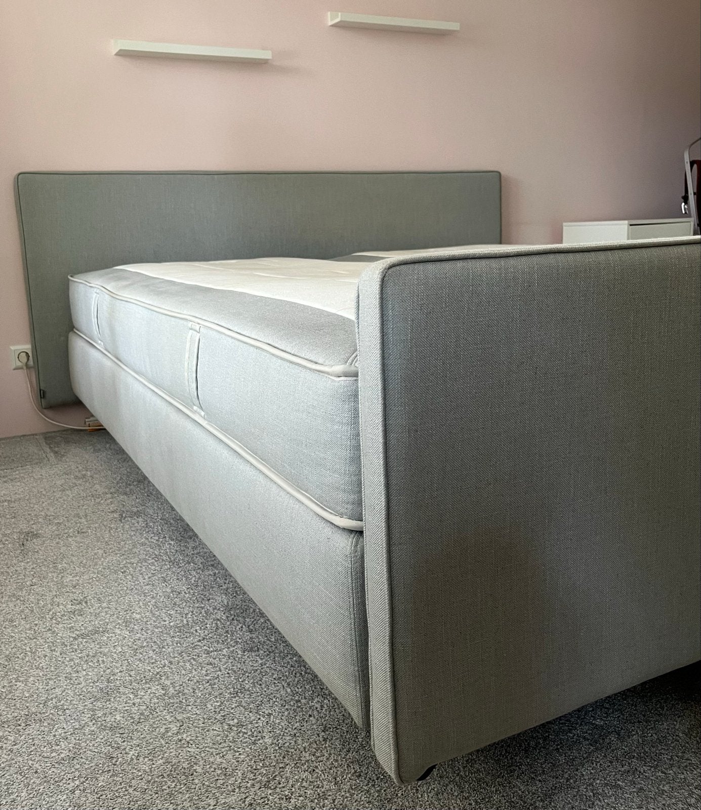 Auping Boxspring Cresto met matrassen 2.10 x 1.80, Huis en Inrichting, Ophalen, Gebruikt, 210 cm, Tweepersoons