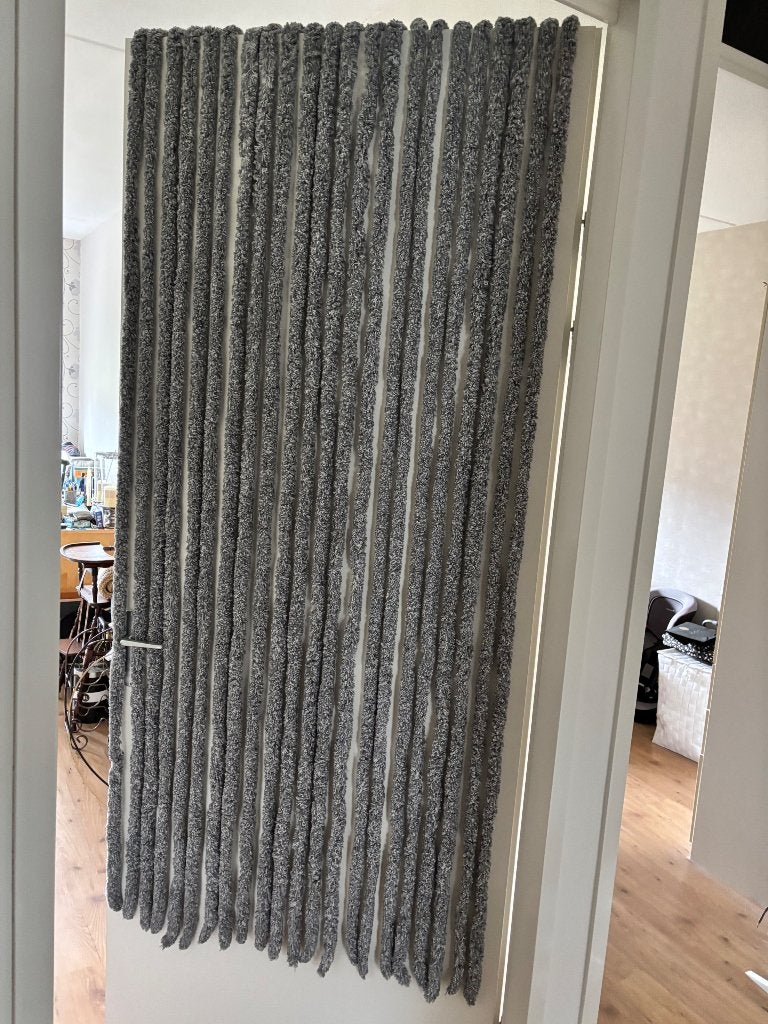 Kattenstaart vliegengordijn 90 cm breed, z.g.a.n., Ophalen, Kunststof, 80 tot 100 cm, 200 tot 215 cm