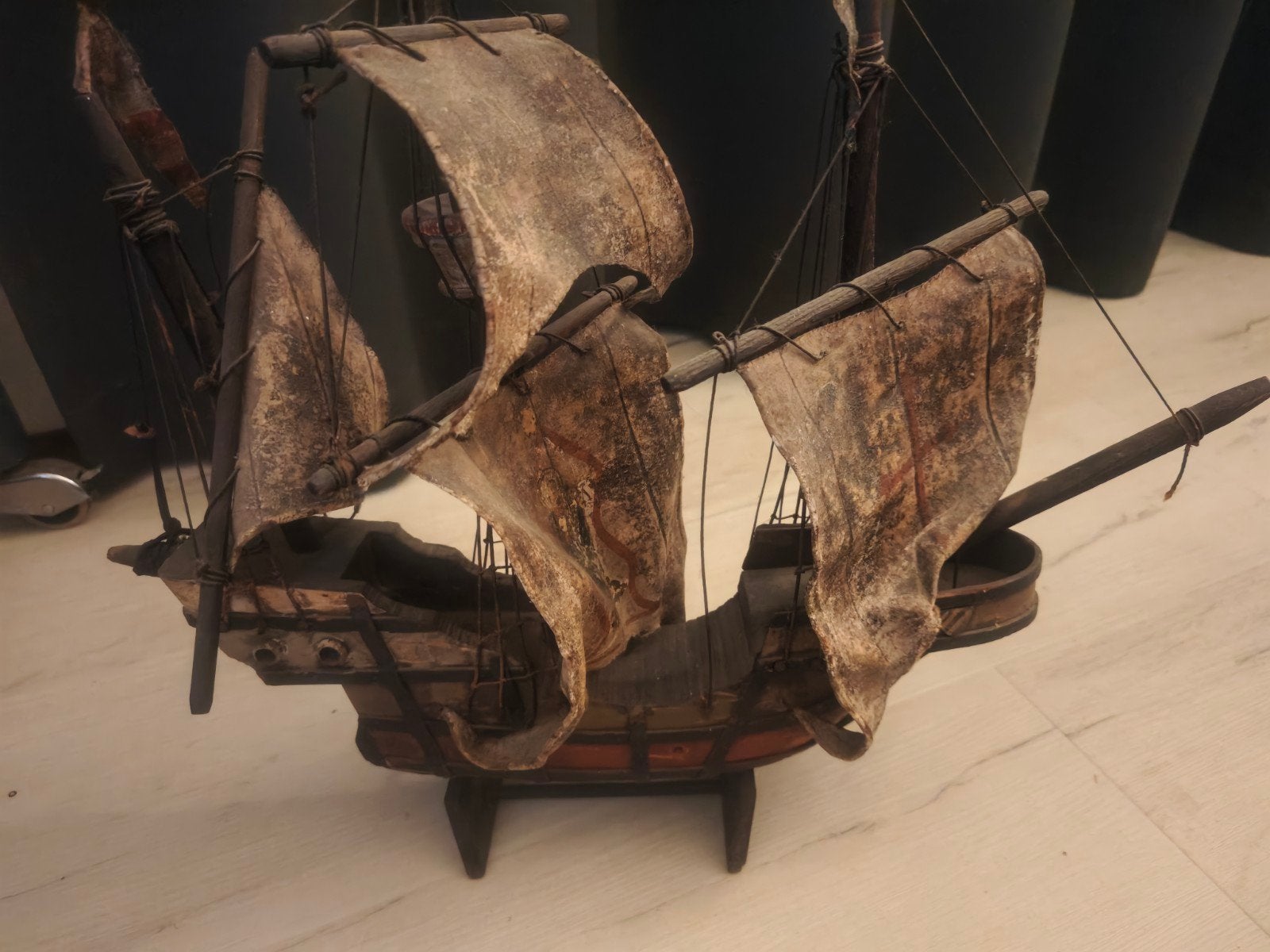 Antiek Scheepsmodel - Decoratief Zeilschip, Ophalen of Verzenden