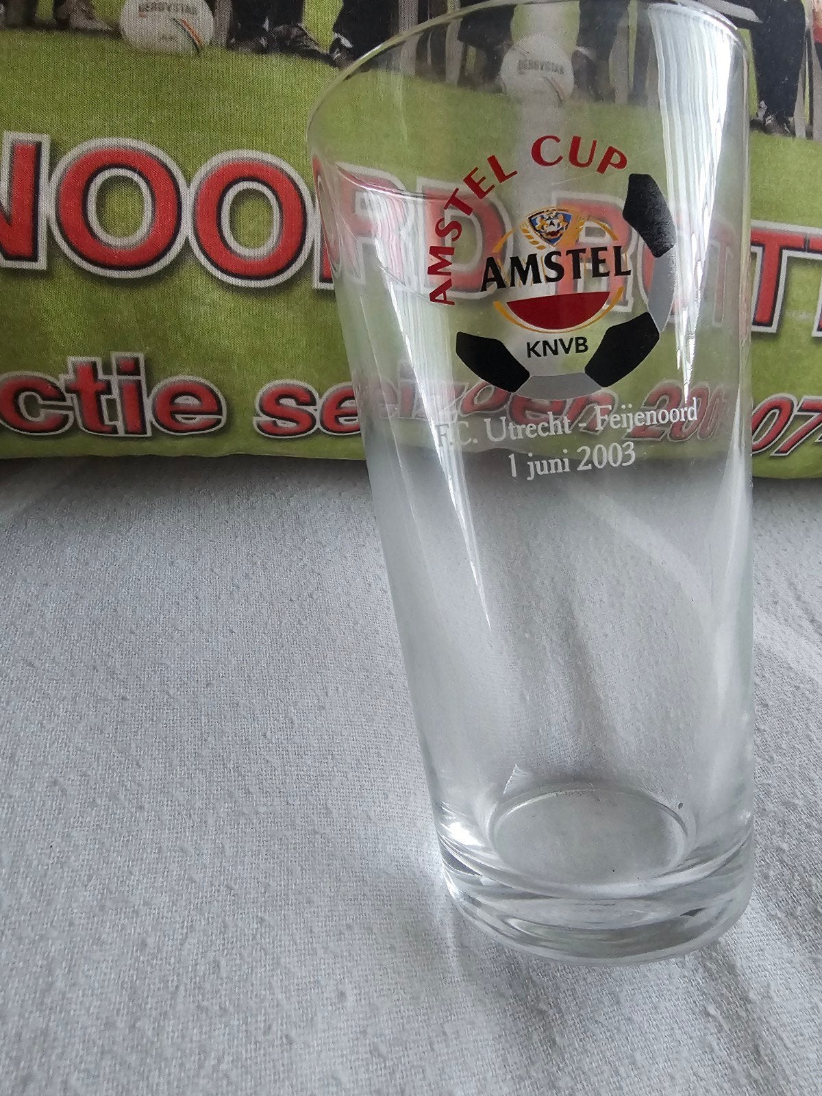 Amstel Cup Glazen 2003 - FC Utrecht - Feyenoord, Verzamelen, Ophalen of Verzenden, Zo goed als nieuw, F.C. Utrecht, Overige typen