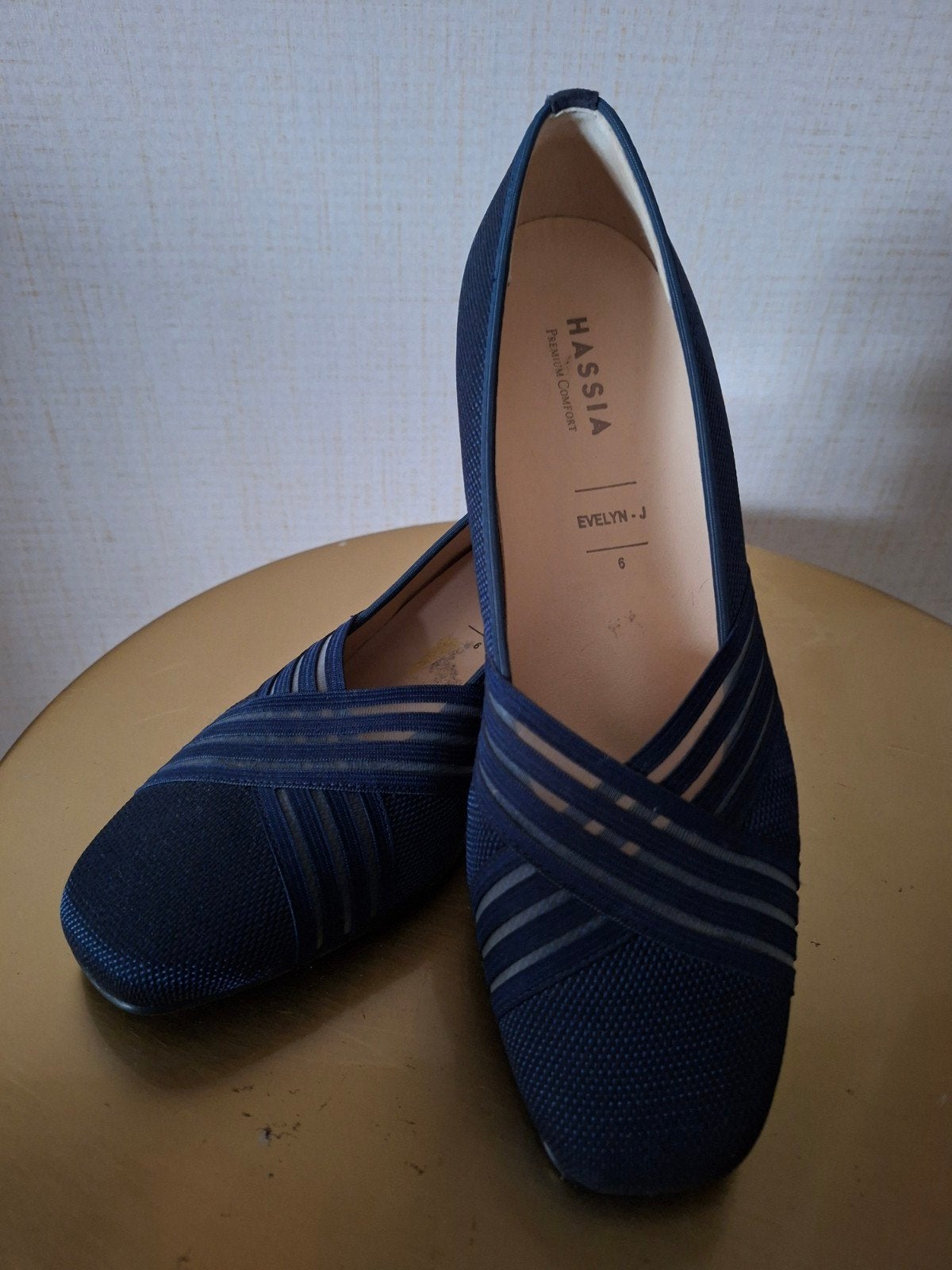 Hassia Evelyn-J Premium Comfort Schoenen Maat 6, Pumps, Blauw, Zo goed als nieuw, Ophalen