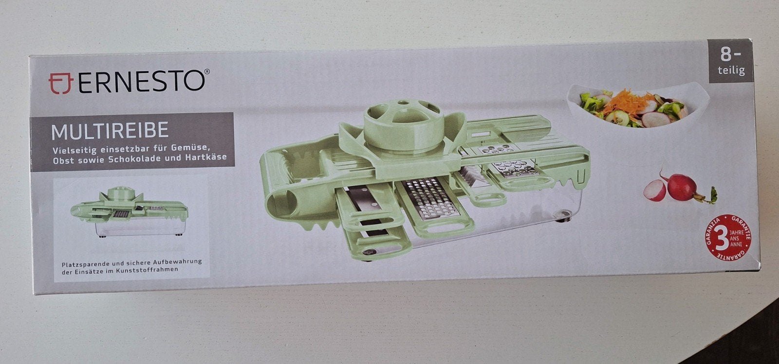 Nieuwe Ernesto multifunctionele rasp/mandoline, Ophalen, Ernesto, Groen, Nieuw
