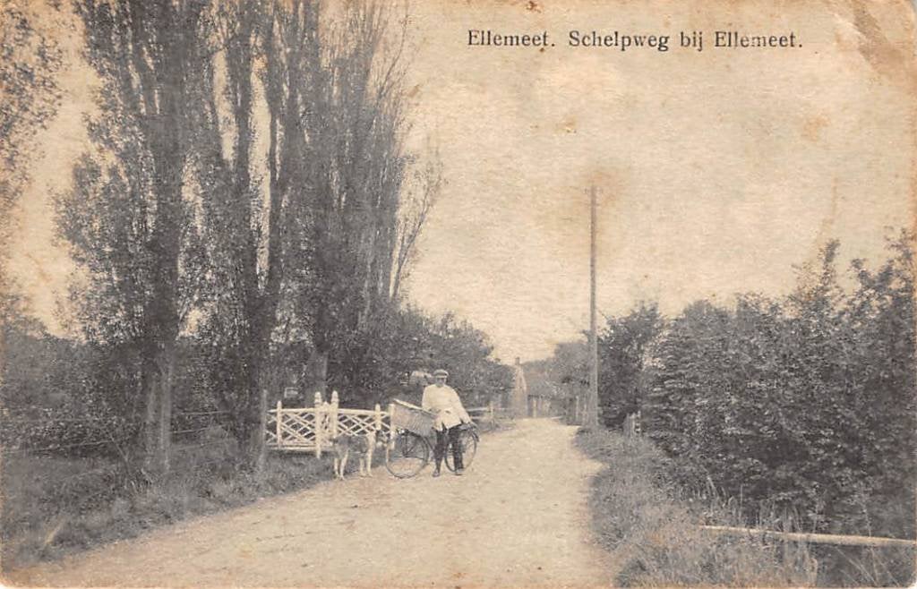 Ellemeet Schelpweg Schouwen-Duiveland Boerderij Schalkwijk, Verzamelen, Ophalen of Verzenden, 1920 tot 1940, Gelopen, Zeeland
