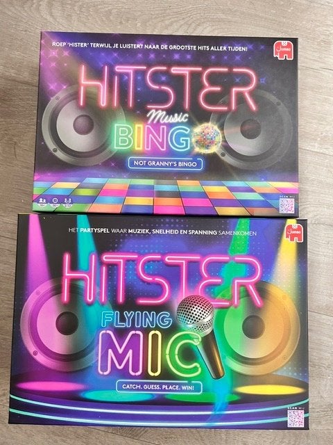hitser flying mic + hitster bingo nieuw, Drie of vier spelers, Ophalen of Verzenden, Nieuw, Jumbo