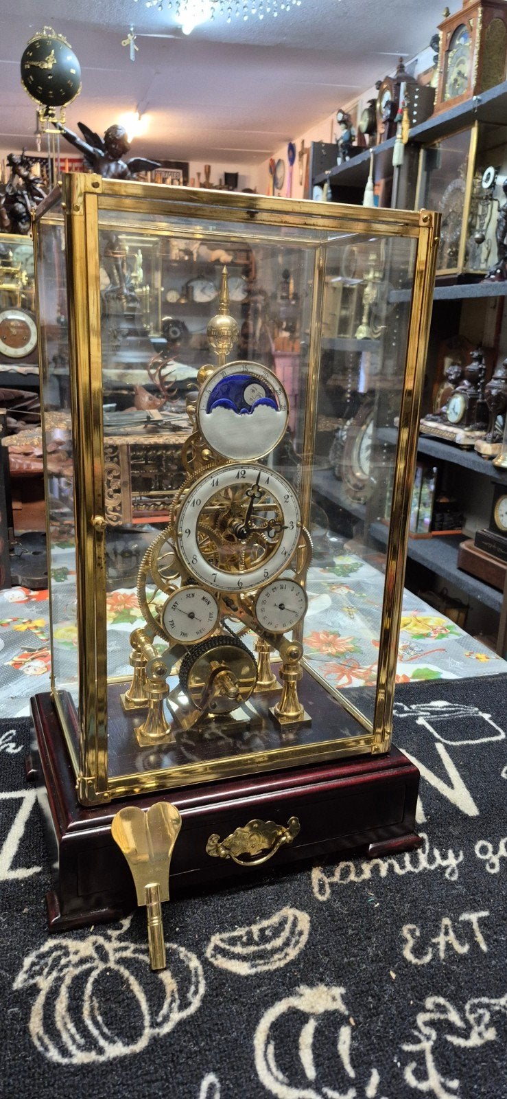 Prachtige skelet klok 750 euro, Antiek en Kunst, Antiek | Klokken, Ophalen
