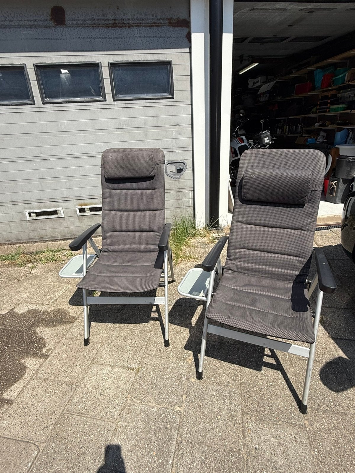 Twee Inklapbare ligstoelen, Ophalen, Gebruikt, Campingstoel