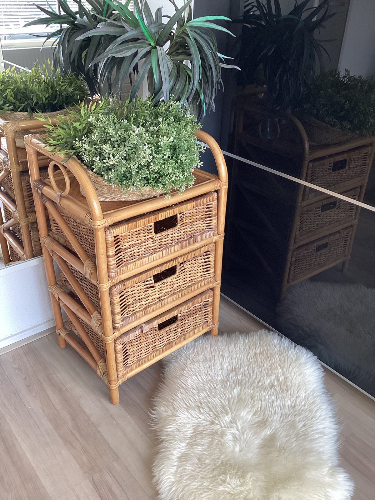 Vintage rotan ladenkastje, Ophalen, Vintage