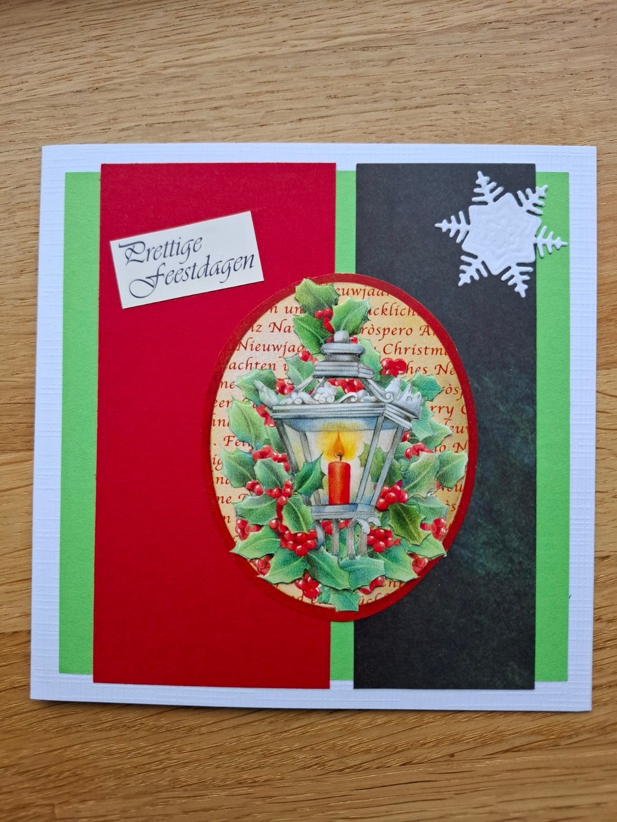Zelfgemaakte kerstkaart, Ophalen of Verzenden, Nieuw, Kerst