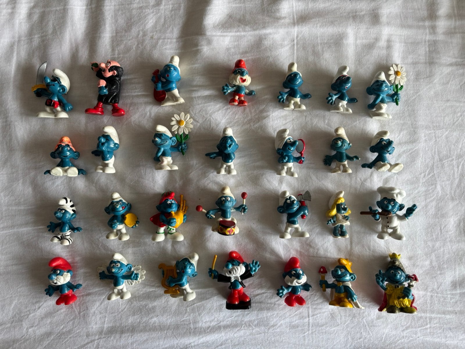 28 smurfen - per stuk of in zijn geheel te koop, Ophalen of Verzenden, Zo goed als nieuw, Verschillende Smurfen