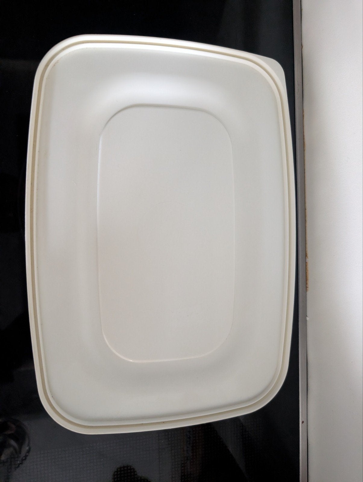 Tupperware deksel micro plus schaal, Ophalen of Verzenden, Zo goed als nieuw, Crème, Schaal