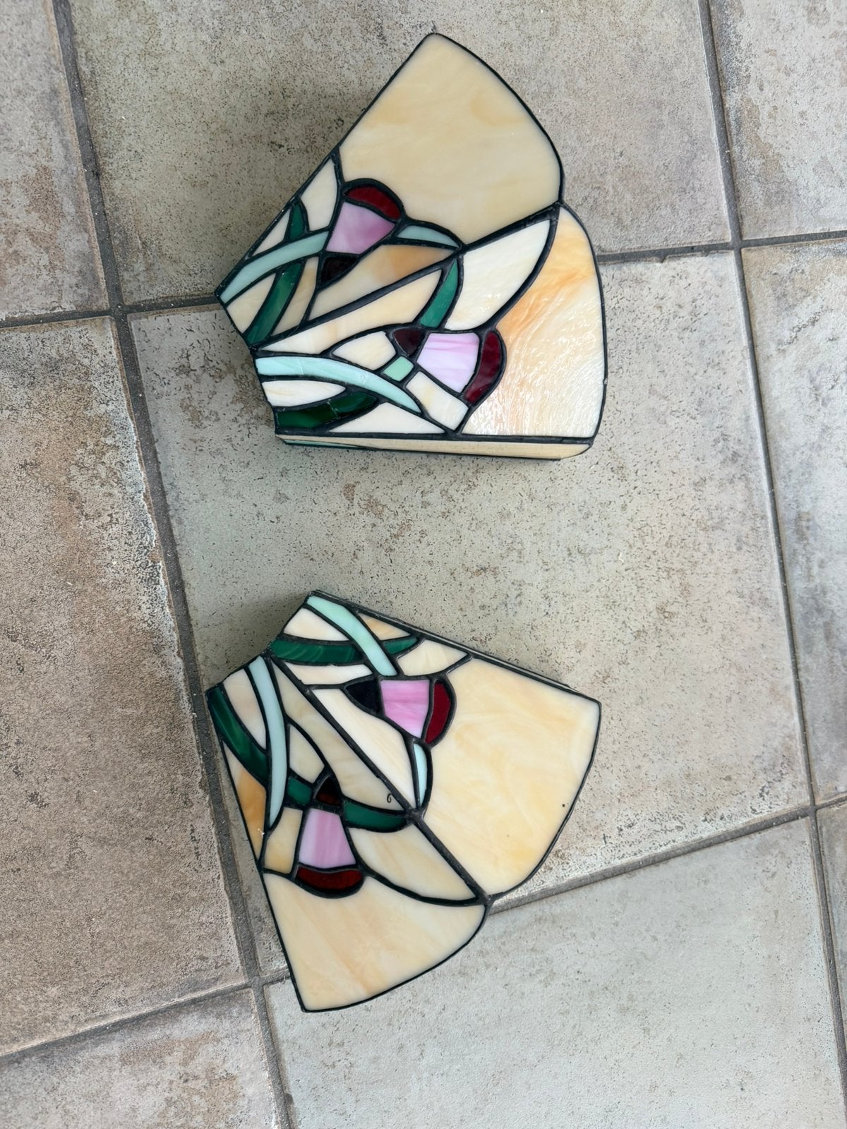 Wandlampjes Tiffany stijl, Ophalen, Overige materialen, Gebruikt, Meerkleurig