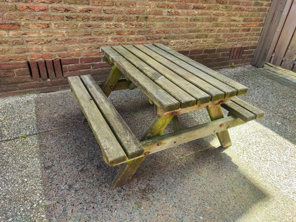 Kleine picknicktafel, Tuin en Terras, Picknicktafels, Gebruikt, Rechthoekig, Hout, Kinderpicknicktafel, Ophalen