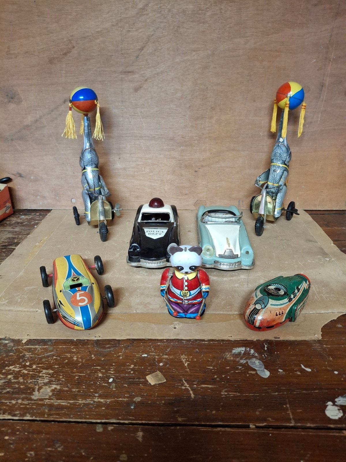 8x blikken speelgoed, Antiek en Kunst, Ophalen of Verzenden