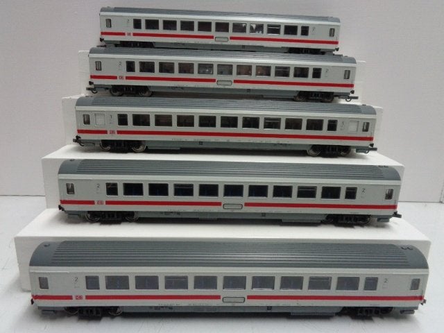 PIKO stam 5x ICE rijtuigen DB (H0), Hobby en Vrije tijd, Modeltreinen | H0, Gebruikt, Gelijkstroom, Wagon, Piko