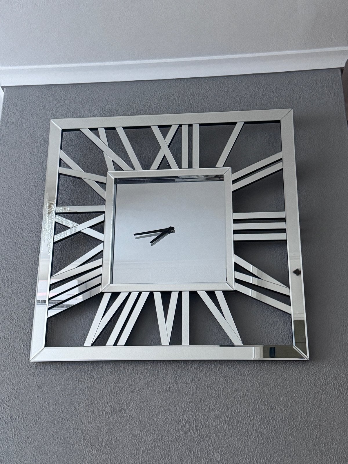 Spiegel Wandklok 80x80 cm, Ophalen, Wandklok, Analoog, Zo goed als nieuw