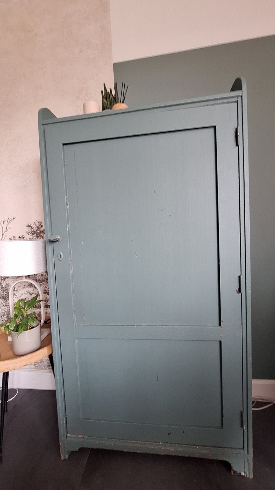 Brocante eendeurskast - Vintage opbergkast, Antiek en Kunst, Ophalen