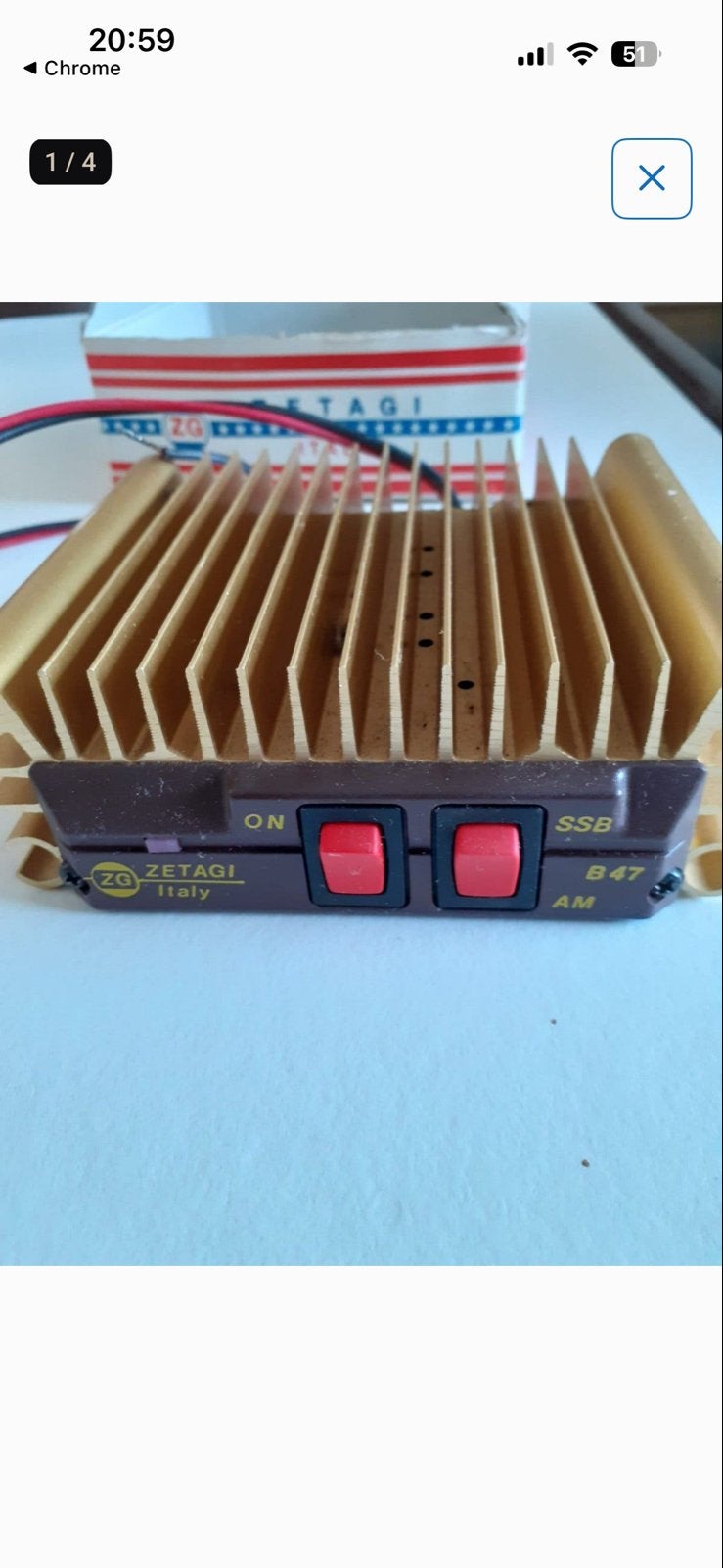 Zetagi B47 AM/SSB Lineaire Versterker inruil 27 mc, Ophalen, Gebruikt, Zender