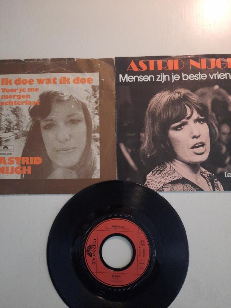 3x vinyl singel van Astrid Nijgh, Cd's en Dvd's, Vinyl | Nederlandstalig, Ophalen of Verzenden, Zo goed als nieuw, Overige formaten