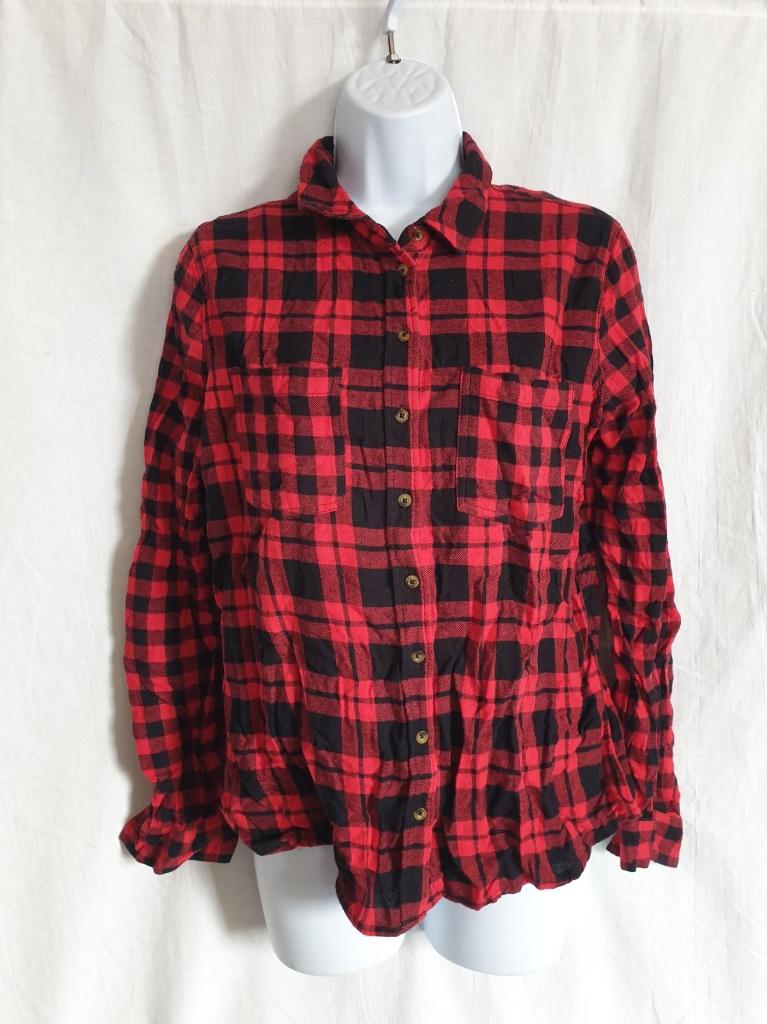 Mooie zwart rood geruite blouse. Mt S merk FB Sisters, ., Ophalen of Verzenden, Zo goed als nieuw, .