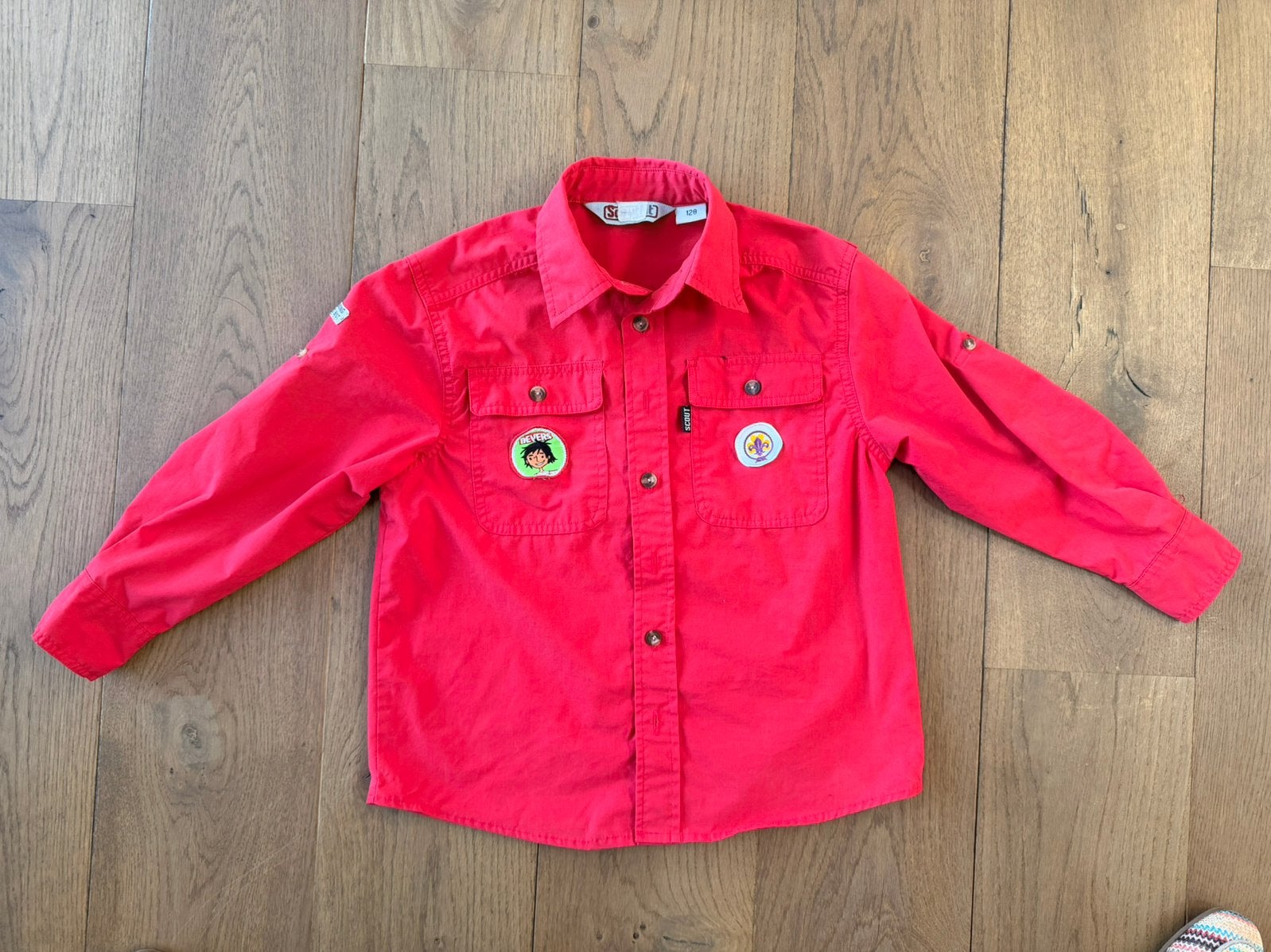 Bevers scouting Scoutfit blouse maat 128, Verzamelen, Ophalen of Verzenden, Zo goed als nieuw, Kleding