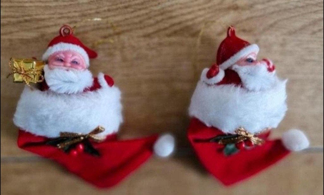 Twee vintage Kersthangers, Ophalen of Verzenden