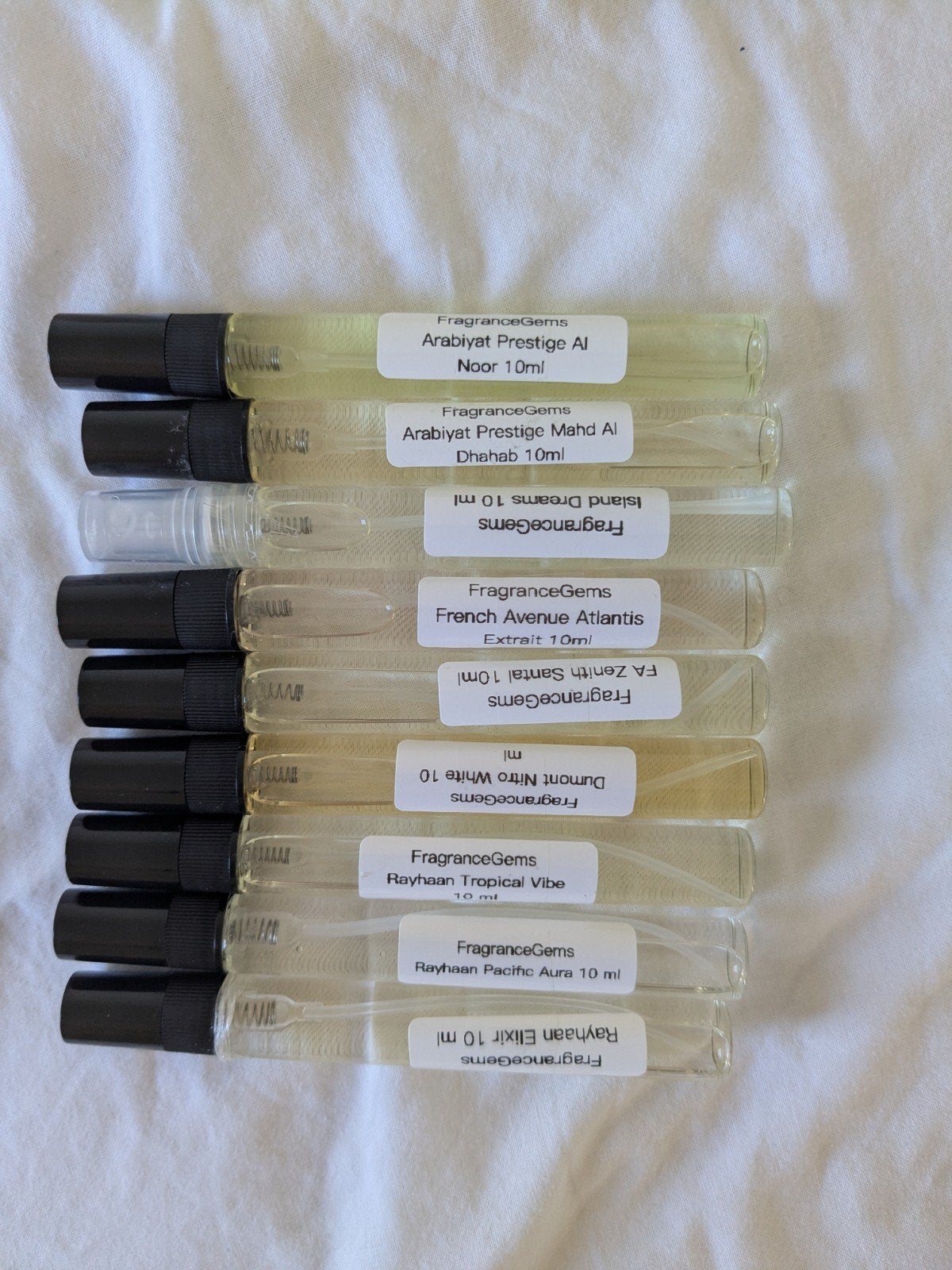 Parfum samples 10ml (rayhaan, french avenue, arabiyat presti, Ophalen of Verzenden, Nieuw