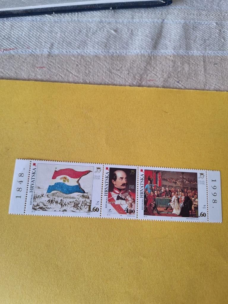 Kroatië: mi. 450/52. Historische gebeurtenissen in 1848., Ophalen of Verzenden, Overige landen, Postfris