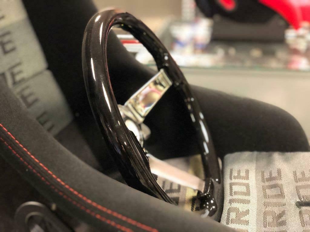 JapPower/PowerParts Racestuur sportstuur zwart chrome, Auto diversen, Ophalen of Verzenden