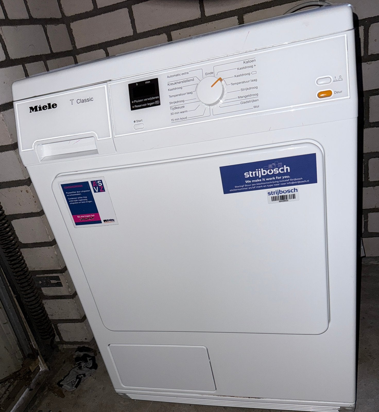Miele T Classic TDA150 C condensdroger – 7 kg, Ophalen, Zo goed als nieuw, 30 tot 80 cm