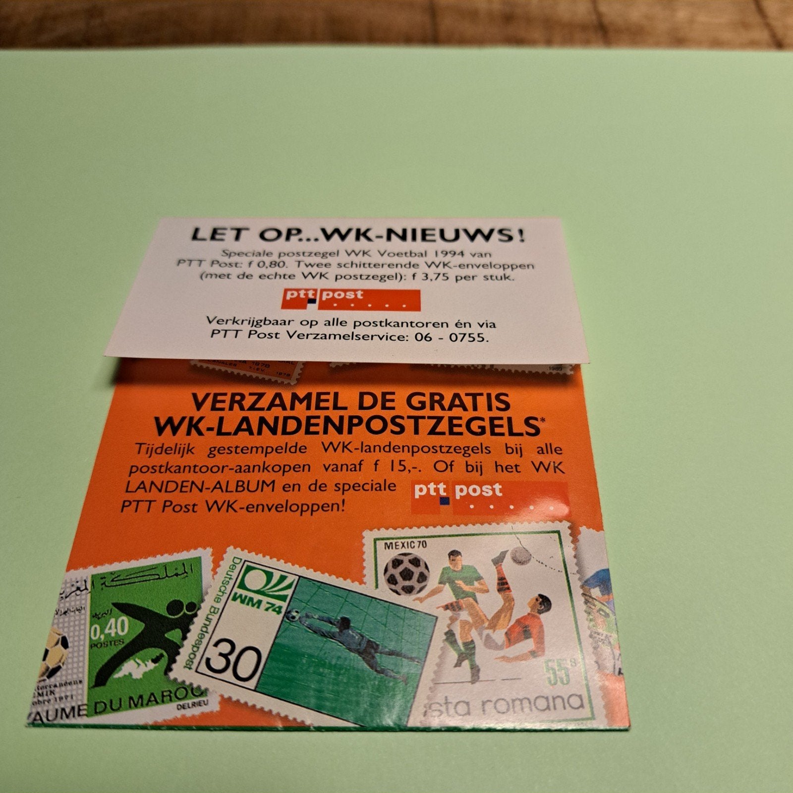Mapje WK Landen-Album met postzegels - Voetbal 1994, Postzegels en Munten, Ophalen of Verzenden, Na 1940, Gestempeld