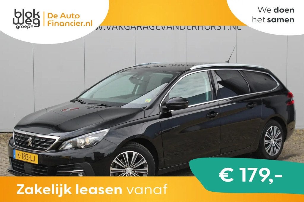 Peugeot 308 SW 1.2 Turbo 131 PK Blue Lease Allu € 10.880,0, Stof, Gebruikt, 1199 cc, Zwart