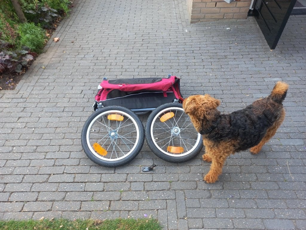 Trixie honden fietskar, Fietsen en Brommers, Fietsaccessoires | Aanhangers en Karren, Ophalen, Trixie, Opvouwbaar, 20 tot 40 kg