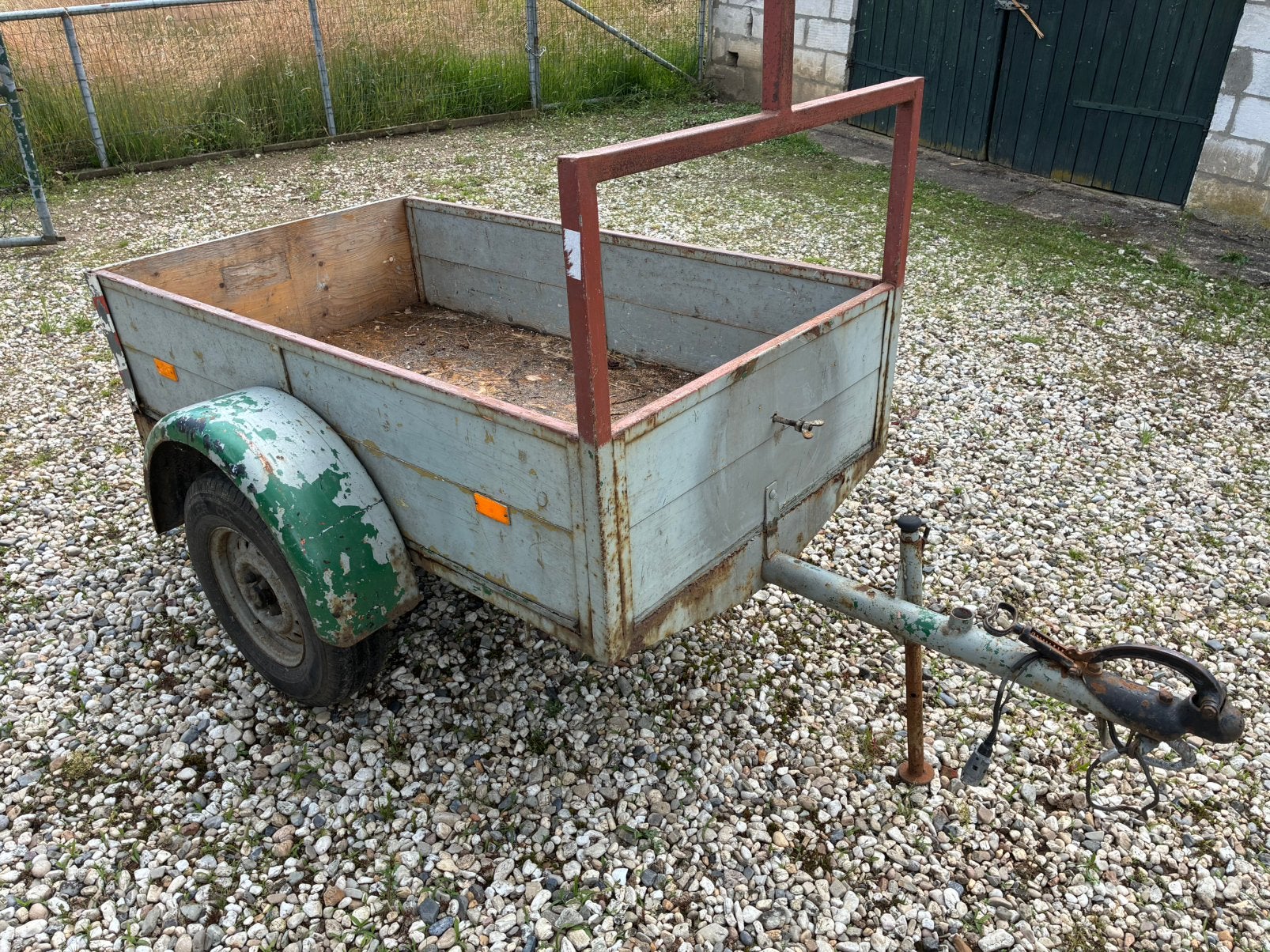 Aanhangwagen / aanhanger enkelasser bakmaat 0.90 x 1.55, Auto diversen, Ophalen of Verzenden, Gebruikt